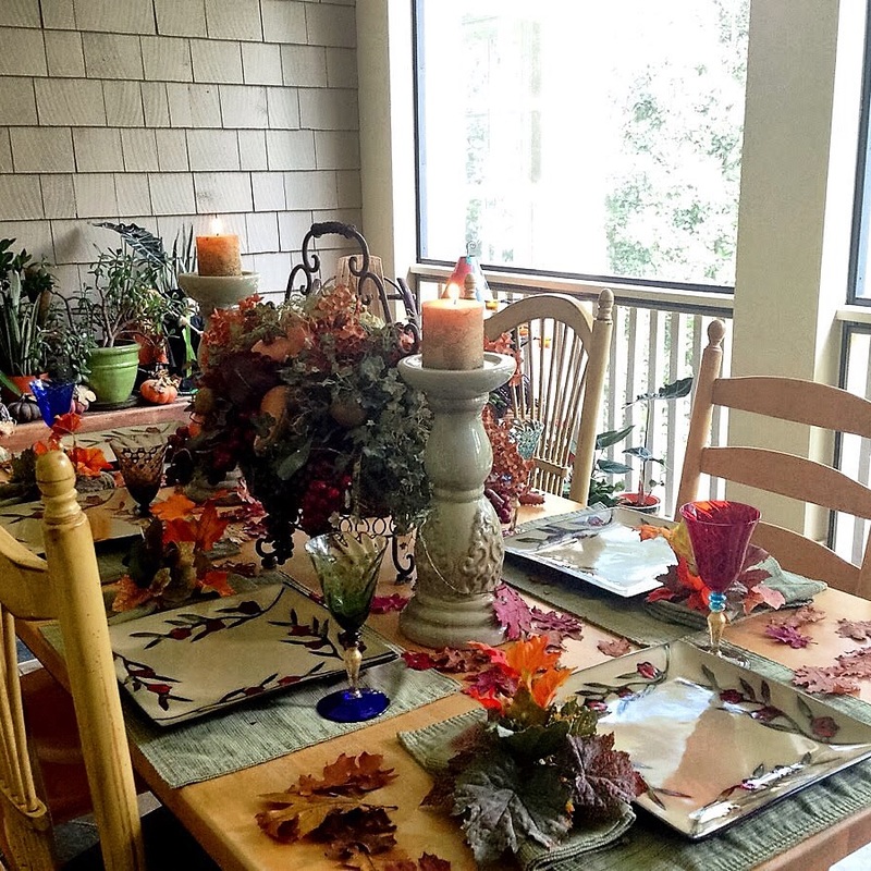 Fall decorated table-Rooms Revamped Interior Design