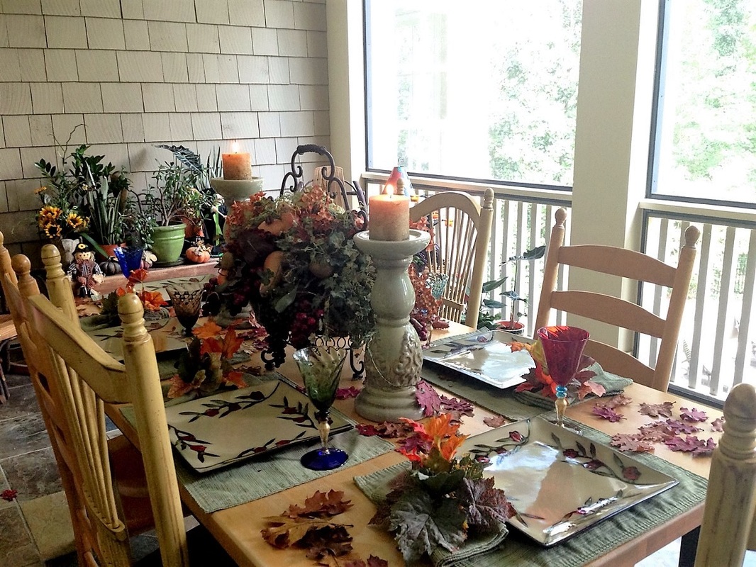 Fall decorated table
